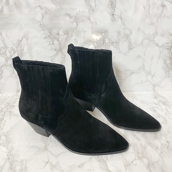 Ash Shoes - ASH Future Black Suede Leather Ankle Booties 10